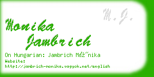 monika jambrich business card